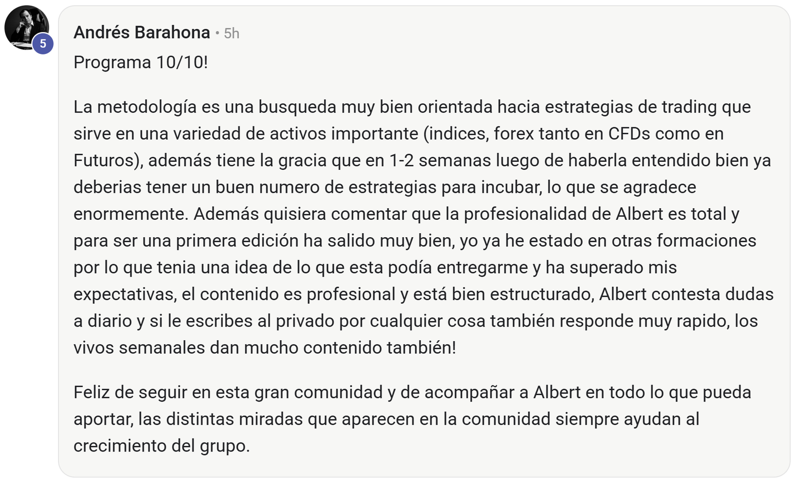 Testimonio de Andrés