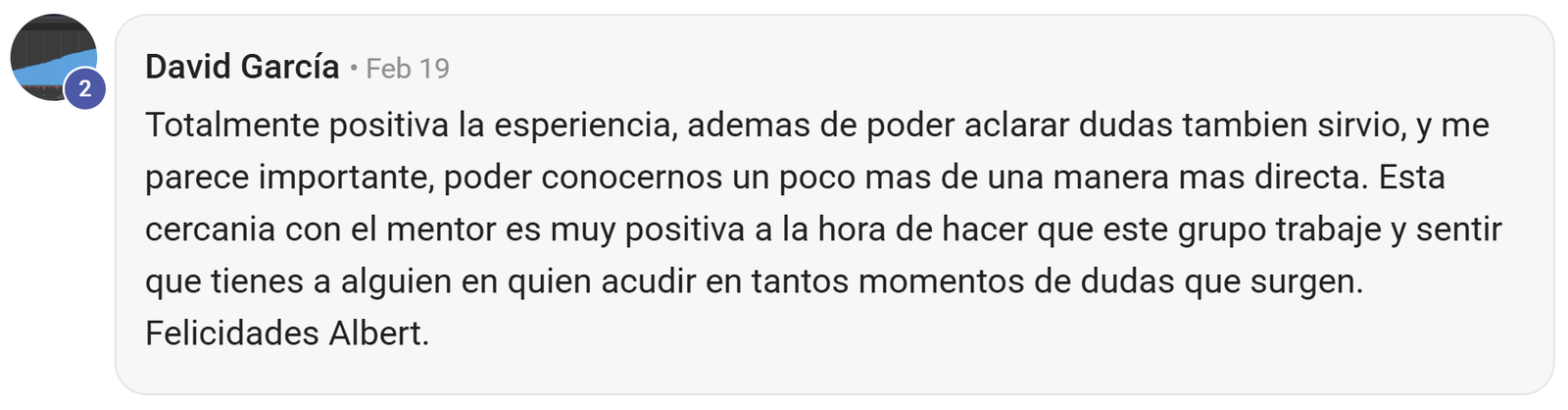 Testimonio de David