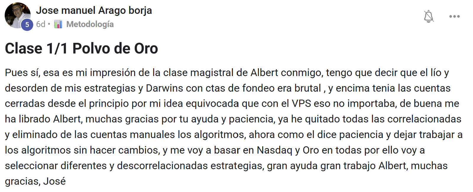Testimonio de José